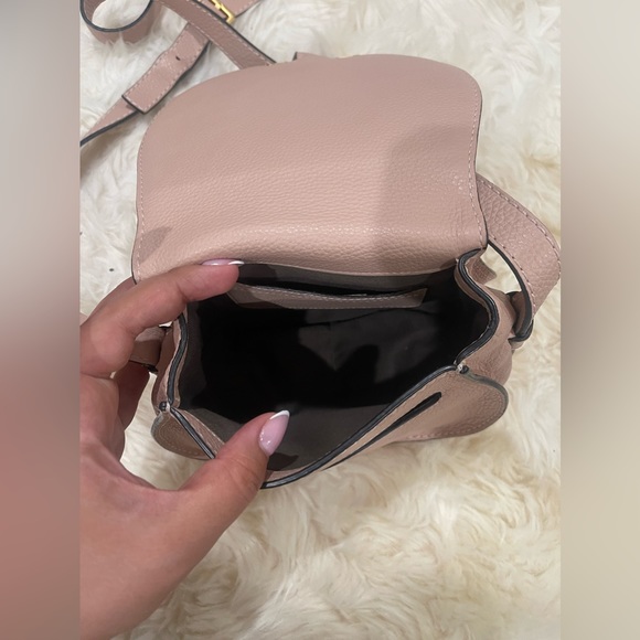 NEW: Chloe Marcie Small Leather Saddle Bag in Nomad Beige - Picture 5 of 10